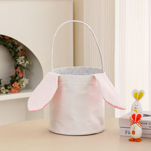 Cestas de Pascua de Lona con Orejas Largas para Sublimación, Bordado Infantil, Caza de Huevos, Dulces, Conejito de Pascua, Venta al por Mayor - Product Image 1