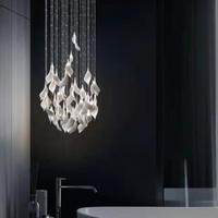 Lustre moderne en céramique en spirale en forme de feuille, luminaire suspendu personnalisé pour villa, escalier, hall d'hôtel, décoration de luxe