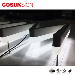 ป้ายไฟ LED อะคริลิค 3 มิติ แบบกำหนดเองได้ พร้อมโลโก้อลูมิเนียมส่วนตัวและแถบไฟ LED - Product Image 3