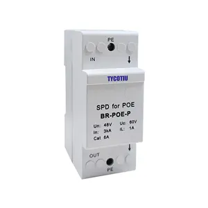 BR-POE-P Netwerk Spd Signaal Rj45 Overspanningsbeveiliging Apparaat Data Poe Ethernet Overspanningsbeveiliging Ethernet Surge Supressor