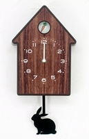 Jam Dinding Rumah Birdhouse Modern dengan Pendulum Hati Cinta Seni Dinding Dekorasi Rumah untuk Ruang Tamu Kamar Tidur Dapur