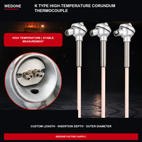 Sensor Suhu Termokopel Terpasang di Flens dengan Diameter Probe Kustom dan Panjang Penyisipan untuk Tungku Industri Suhu Tinggi
