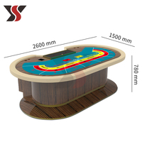 Table de poker Baccarat moderne de luxe YS, bord biseauté, pieds en acier inoxydable, tissu de table personnalisable, divertissement de casino