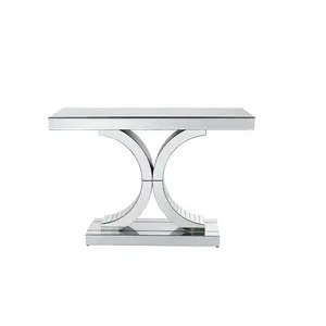 Table de Console carrée haut de gamme, meuble de luxe en miroir pour salon