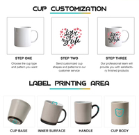 Mug en porcelaine personnalisé pour Noël, impression festive personnalisée, mug en céramique alimentaire pour promotion saisonnière