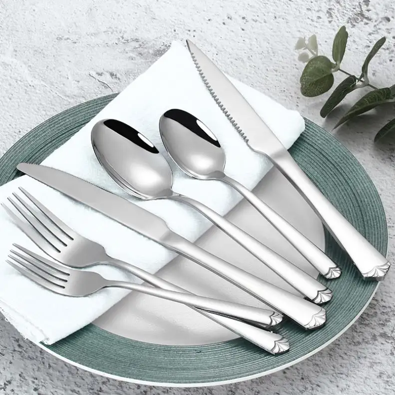 Western Cutlery Set Factory Direct Sales Reasonable Price Stainless Steel Metal CLASSIC Party Flatware Sets Hand Polish 100pcs