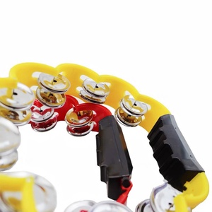 Wholesale Hot Selling <b>Musical</b> <b>Instrument</b> Plastic Flower Shape Tambourine Toy Jingle Music Montessori Plastic Hand Shake Bell - Product Image 4