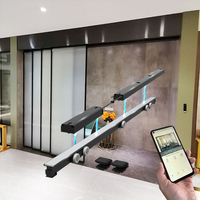 Puerta corredera automática de levitación magnética para restaurante, puerta de cristal inteligente conmutable, puerta de bolsillo corredera Interior