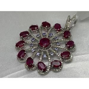Nuevo y Popular Colgante de Lujo RUBY, RUBY 2, Plata de Ley 925, Regalo para Fiestas, Bodas, Compromisos, Ceremonias Religiosas y Eventos - Product Image 1