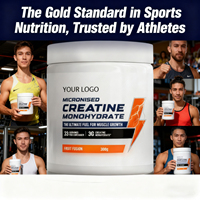 Créatine monohydrate en poudre OEM/ODM, poudre de créatine micronisée pure pour le gain musculaire maigre, la force et le soutien à la récupération après l'entraînement