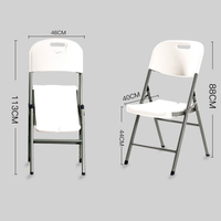 Sillas Plegables de Plástico Blancas Portátiles para Exterior al por Mayor para Eventos, Fiestas y Jardín