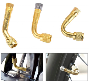 Estensione Valvola Pneumatico in Ottone 45/90/135 Gradi, Filettatura 8V1, Prolunga Valvola Americana per Auto, Moto, Monociclo - Product Image 6