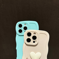Coque de téléphone en silicone pour Samsung S35 S25 S24 S23 Ultra A35 A15 A05S A53 A54 A73 5G A71 A72 A13 TPU Gradient Love Heart Wave