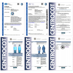 Aami LEVE 2/3/4 nha khoa bệnh viện Y tế dùng một lần thoáng khí gia cố SMS tiêu chuẩn phẫu thuật áo choàng với giấy EOS vô trùng gói - Product Image 4