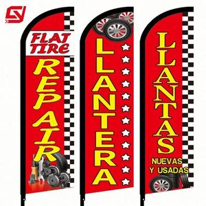 Drapeaux et Bannières Personnalisés en Polyester 100% Imprimés Numériquement, Vente en Gros Usine, Drapeaux Plume Flying Burgers - Product Image 3