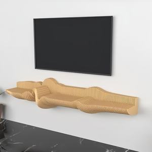 Étagère murale en bois ML-WD039, design minimaliste pour le salon, zone TV, rangement et présentation - Product Image 1