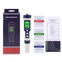 pH-mètre pour l'Eau 5 en 1, Testeur de pH, Température, TDS et EC, Salinimètre pour Piscine