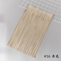 Accessoire de vêtement de scène en velours suédé double face avec franges en cuir et pompons, pour robe, jupe, et rideaux décoratifs 80