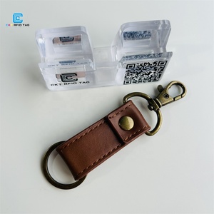 Portachiavi in rilievo con Logo Hotel NFC T5577 RFID con controllo accessi portachiavi in pelle con tessera da visita impermeabile - Product Image 4