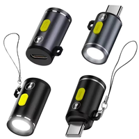 Adaptor Senter LED Mini USB C dari Aluminium Alloy, Adaptor Catu Daya Output DC untuk Berkemah & Mendaki Gunung di Luar Ruangan