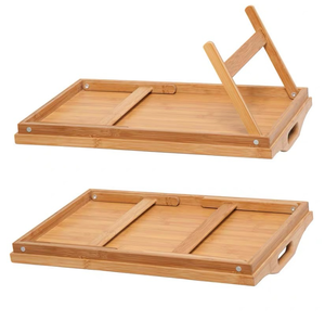 Detachable <b>Foldable</b> Bamboo Lap Tray <b>Table</b> Portable Outdoor Picnic <b>Camping</b> Breakfast Serving Tray Wholesale - Product Image 1