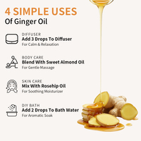 Huile de massage au gingembre pour drainage lymphatique, huile naturelle pour la peau, les douleurs musculaires, spa, huile de gingembre chauffante pour la relaxation