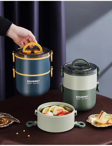 Hot Portable 304 Stainless Steel Multi-Layer Round Bento Lunch Box with Handle Popular Among Adults and Students - Product Image 3