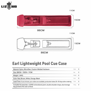 <span class=keywords><strong>Borsa</strong></span> per Stecca da Biliardo VIBRANT Earl Leggera 3B6S 9 Fori 1,4KG Design Trasparente di Alta Qualità per 1/2 Stecca - Product Image 4