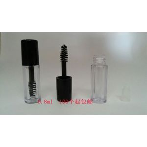 Lip Gloss <b>Tube</b> 0.8ml <b>Plastic</b> Transparent Round Black Cap Cosmetic Packaging Empty <b>Tube</b> For Lip Balm Liquid Lipstick - Product Image 3