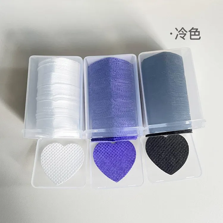 Eyelash Extension Glue Clean Remover Polish Lint Free Nonwoven Nails Wipes Pads