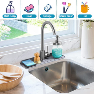 Tapis de protection anti-éclaboussures en silicone minimaliste et écologique pour robinet, idéal pour le séchage des ustensiles de cuisine et la protection du comptoir, usage domestique - Nouveauté 2024 - Product Image 3