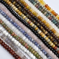 Perles rondes en pierre naturelle de jade, œil de tigre, lave, agate, lapis-lazuli pour la fabrication de bijoux en gros