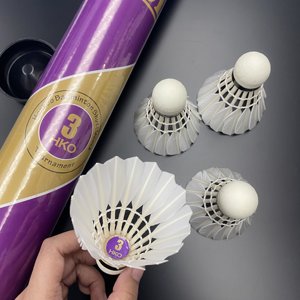 Venta al por Mayor de Honkoo, 12 Piezas de Volantes de Bádminton de Pluma de Pato de 2 Capas con Base de Corcho para Entrenamiento - Product Image 2