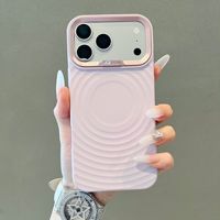 Coque antichoc en TPU à motif ondulé et paillettes pour objectif, compatible avec iPhone 18 Pro Max, 17 Pro Max, 16, 14, 15, 13