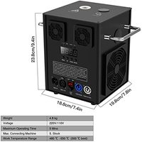 Machine à étincelles froides Topflashstar DMX 750W, effet d'étincelles électroniques pour mariage, fête, bar, KTV, spectacle sur scène avec flight case