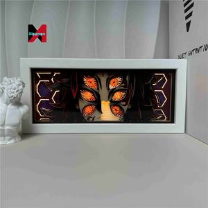 Demoned A Slayer Cool Atmosphere Night Control remoto Marco DE FOTOS Shadow Neon Paper Cut LED Art 3D Painting Anime Light Box - Product Image 3
