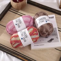 Best-Selling Metallic Play Code Crochet Yarn PolyTextColor High-Traction Dyed Pattern Ring Melange High-Tenacity Yarn Knitting
