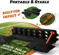 Entraîneur de football portable pliable imperméable léger à cadre en acier double face à 3 angles pour l'entraînement de football en extérieur