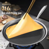 Plaque de cuisson antiadhésive en acier inoxydable 316 à structure alvéolée pour barbecue extérieur, camping, cuisson de crêpes et friture, compatible gaz et induction pour la cuisine domestique