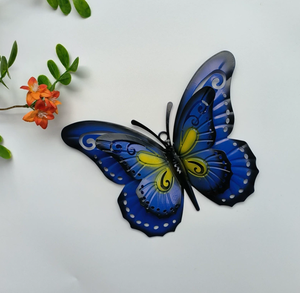 Ailes <span class=keywords><strong>en</strong></span> <span class=keywords><strong>fer</strong></span> <span class=keywords><strong>forgé</strong></span> moderne Deux papillons Autocollant mural tridimensionnel Clôture de jardin <span class=keywords><strong>extérieur</strong></span> <span class=keywords><strong>Décoration</strong></span> de la maison avec format de corde - Product Image 5