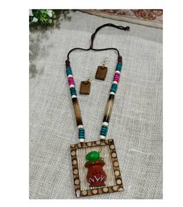 Collar de Bambú Natural, Joyería Ecológica Hecha a Mano, Estilo de Cuentas de Madera, Accesorio de Moda Ligero para Uso Casual y Étnico - Product Image 5