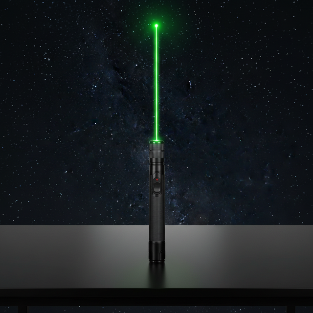 24D532G1000 Green Laser Flashlight with 1mW Power 500-10000m Control Distance 1-Year Warranty