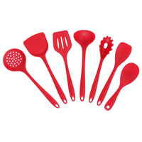 Ensemble d'ustensiles de cuisine en silicone, cuillière à soupe, avec fuite