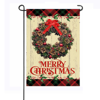 Drapeau de jardin Colorlife Flocon de neige Joyeux Noël, bannière double face en polyester 12x18 pouces pour l'extérieur, hiver, vacances, sapin de Noël