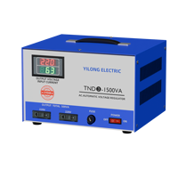 Régulateurs/stabilisateurs de tension monophasés YILONG 1,5 KVA, 220 V, type servo, régulateur automatique d'équilibrage de tension, affichage numérique