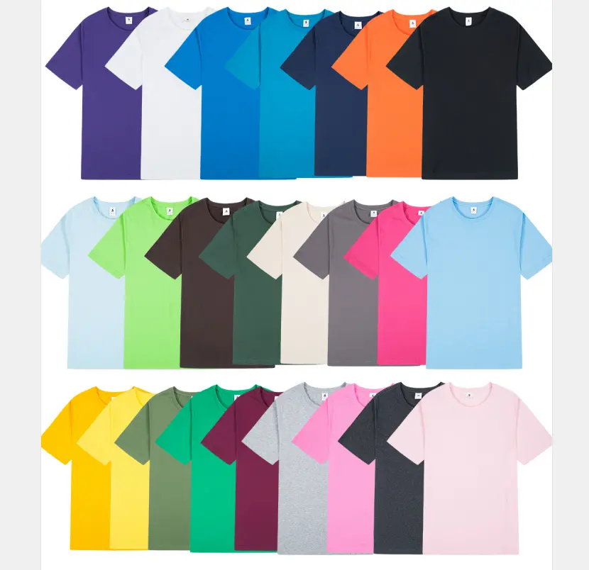 Lidong 100% Cotton 170 Grams 24 colors blank printed t shirt High Quality men's t-shirts