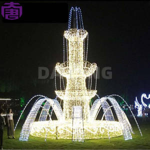 Custom Large Iron Frame Led <b>Christmas</b> FountainLights Ip65 Rated With Easy Installation For <b>Outdoor</b> Holiday And Event <b>Decorations</b> - Product Image 4