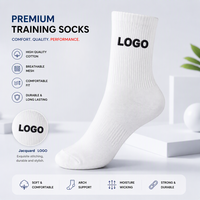 Chaussettes de sport Premium avec logo Bow, en maille, coton de haute qualité, soutien de la voûte plantaire, évacuation de l'humidité, bord côtelé élastique, OEM