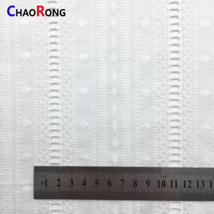 Prezzo ragionevole RXF0522 occhiello di cotone 100% bianco ricamo pizzo tessuto ricamo per merletto da sposa tessuti di pizzo - Product Image 2