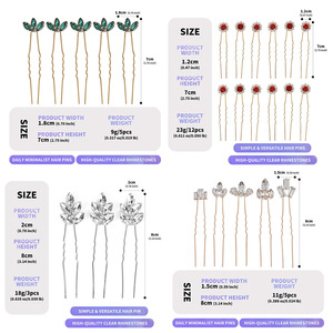 Épingles à cheveux en perles pour mariage, accessoires capillaires en cristal faits à la main pour femmes, polyvalents pour anniversaire et usage quotidien, ensemble de pinces à cheveux - Product Image 6
